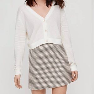 Aritzia Wilfred Plaid Mini Skirt Size 4